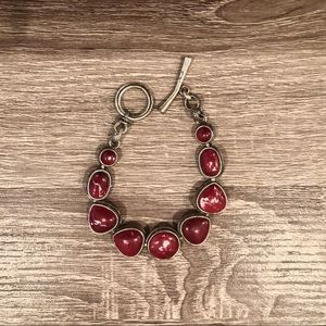 Lucky Brand red stone bracelet